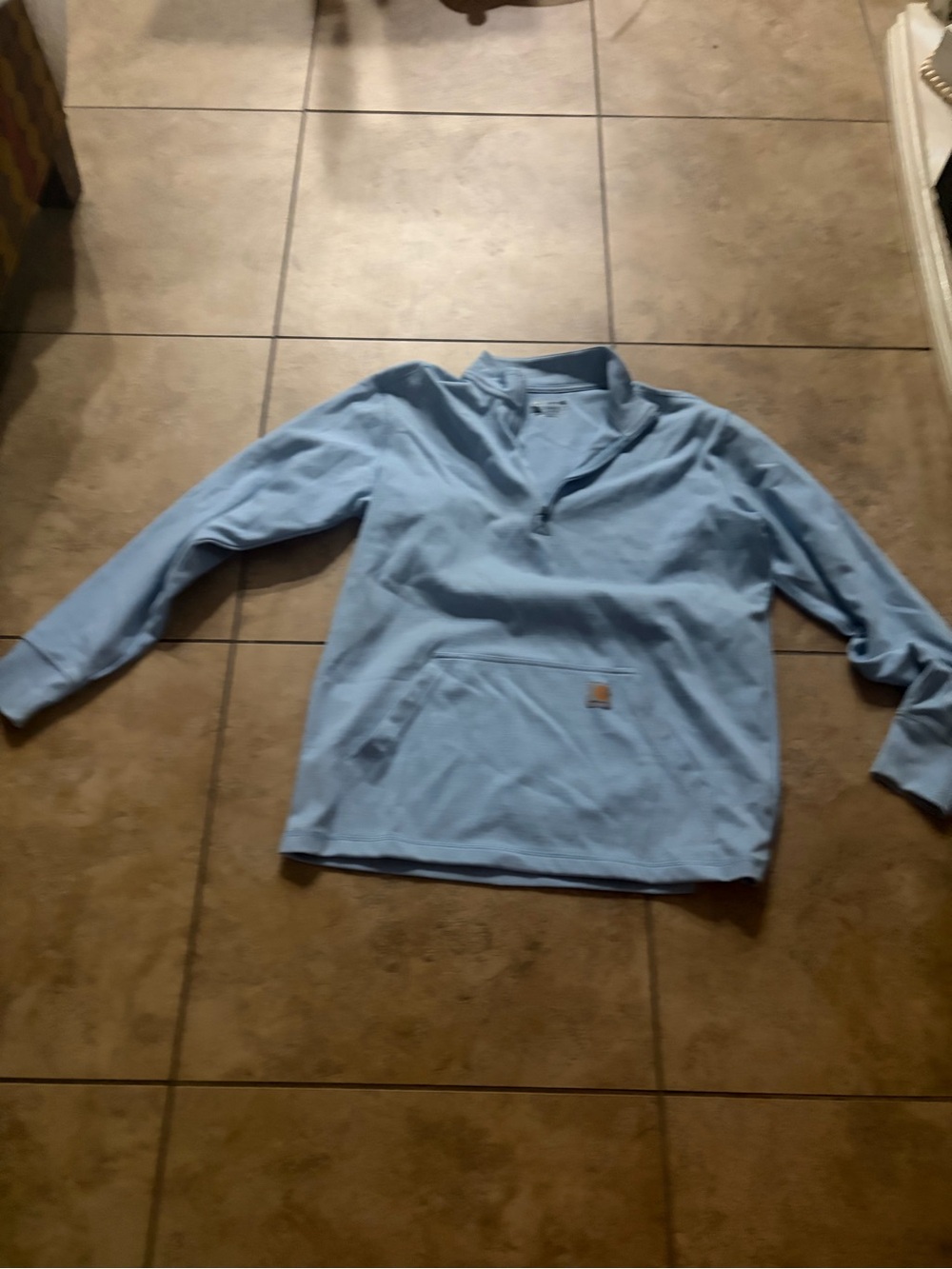 Carhartt Men's Light Blue Quarter-Zip Pullover